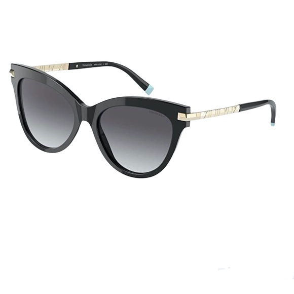 TIFFANY & CO. TF 4182 8001/3C BLACK FRAME GRAY GRADIENT LENS CAT EYE SUNGLASSES - Picture 1 of 16